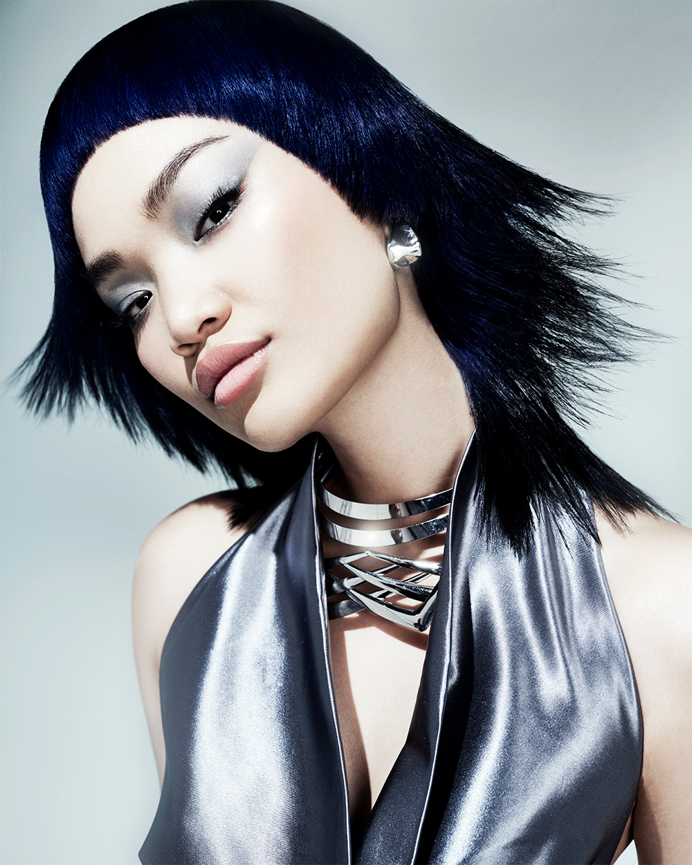 Mid Length Dark Blue Page Boy Cut - Simon Houston and Tori Smyth - BHA Northern Ireland Hairdresser of the Year 2026 Finalist Collection
